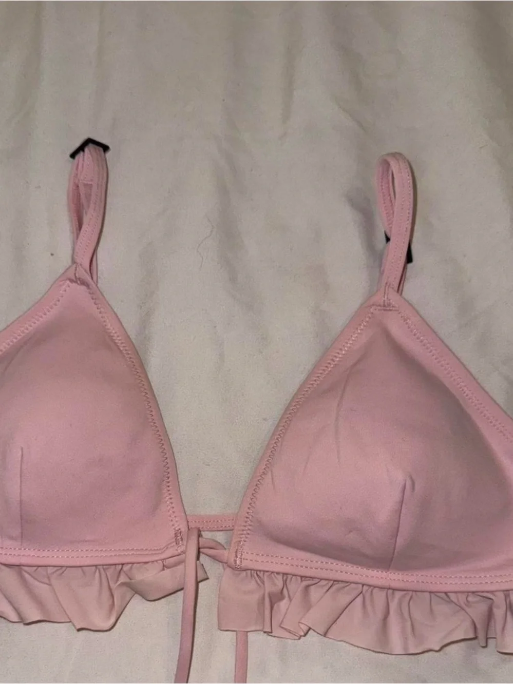 Kendall & Kylie Light Pink Ruffle Tie-Front Bikini
